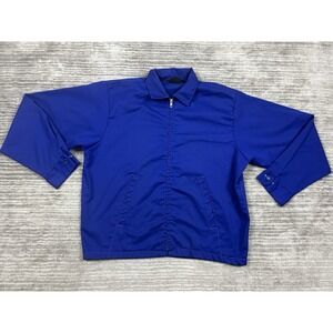 Vintage K Brand Jacket Mens Large Blue Long Sleeve Full Zip Casual‎